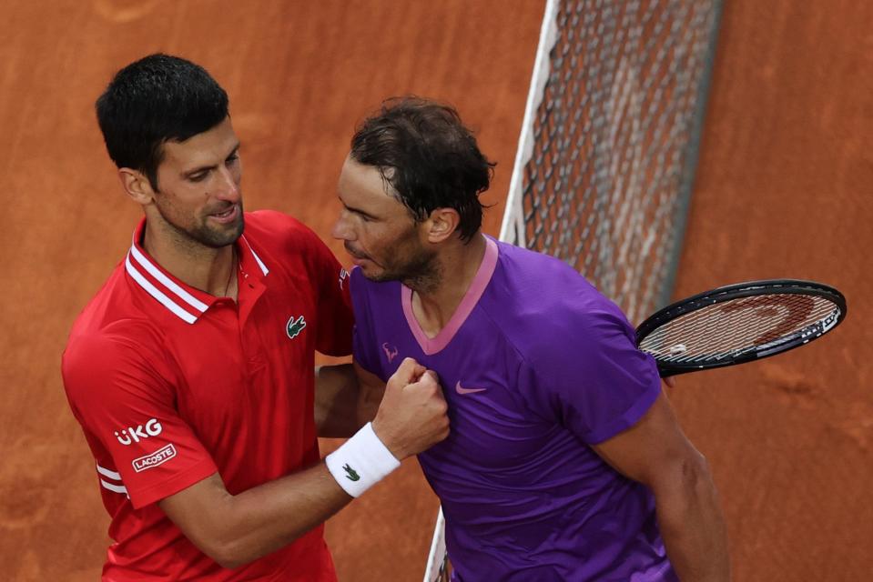 Novak Djokovic and Rafael Nadal meet in the French Open semi-finals (Getty Images)