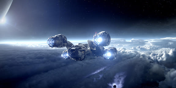 The titular spaceship of "Prometheus" makes its way to a distant planet. Opening date: June 8, 2012.