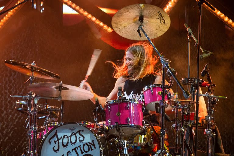 Taylor Hawkins en su último show, en Lollapalooza Argentina el 20 de marzo