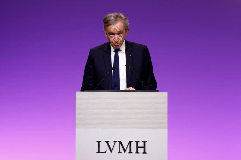 LVMH luxury group presents full year results in Paris