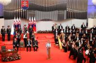 Slovakia's President Zuzana Caputova takes office in Bratislava