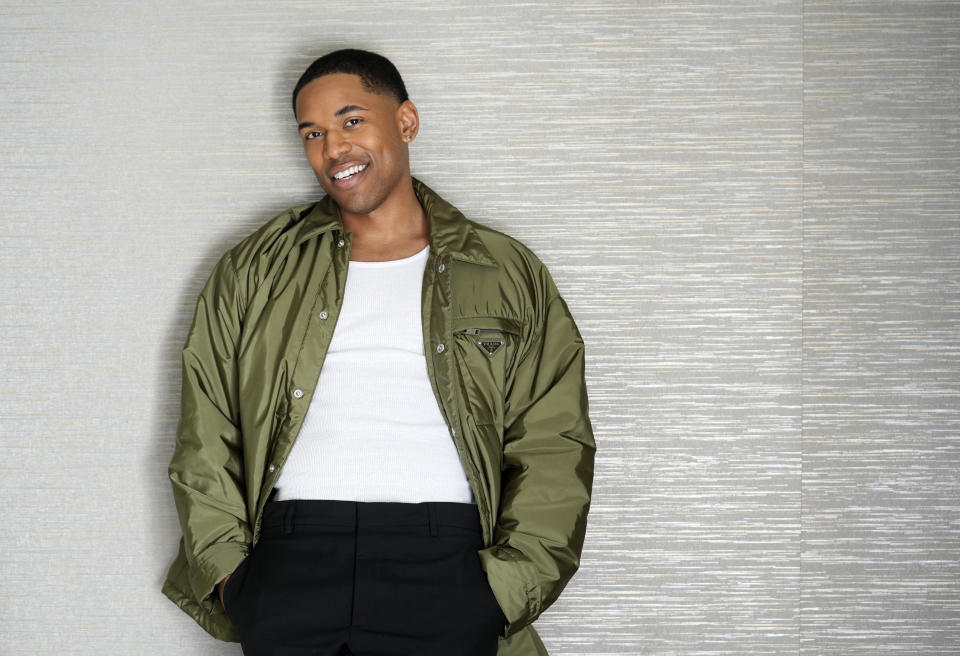 Actor Kelvin Harrison Jr. poses for a portrait to promote the National Geographic Anthology Series "Genius: MLK/X," Monday, Jan. 29, 2024, in Beverly Hills, Calif. (AP Photo/Chris Pizzello)
