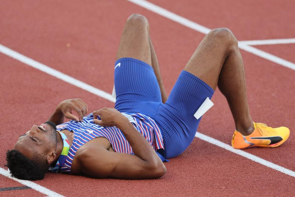 Hudson-Smith recovers after the World Championships final (Getty Images for World Athletics)