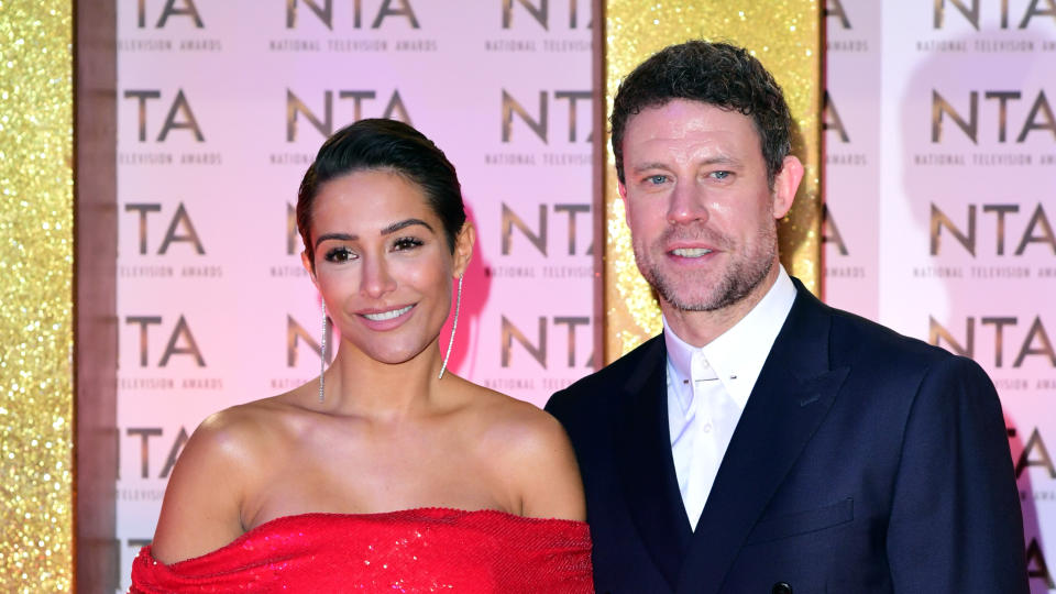 Frankie Bridge made husband Wayne write a will on their honeymoon flight after she suffered an anxiety attack. (Ian West/PA Images via Getty Images)