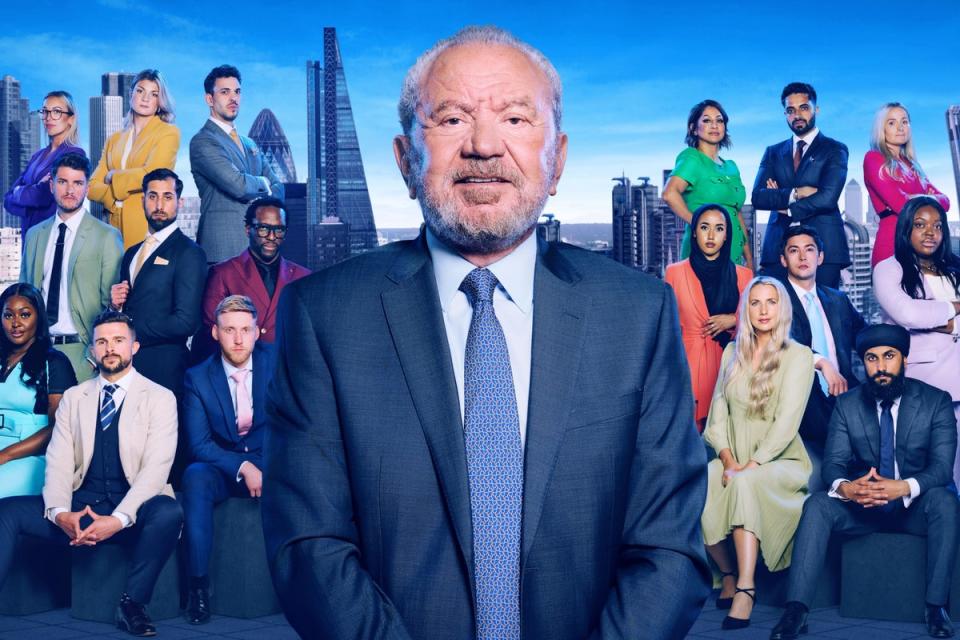 Aspiring entrepreneurs: Lord Sugar and the latest cohort of ‘Apprentice’ candidates (BBC/Naked)