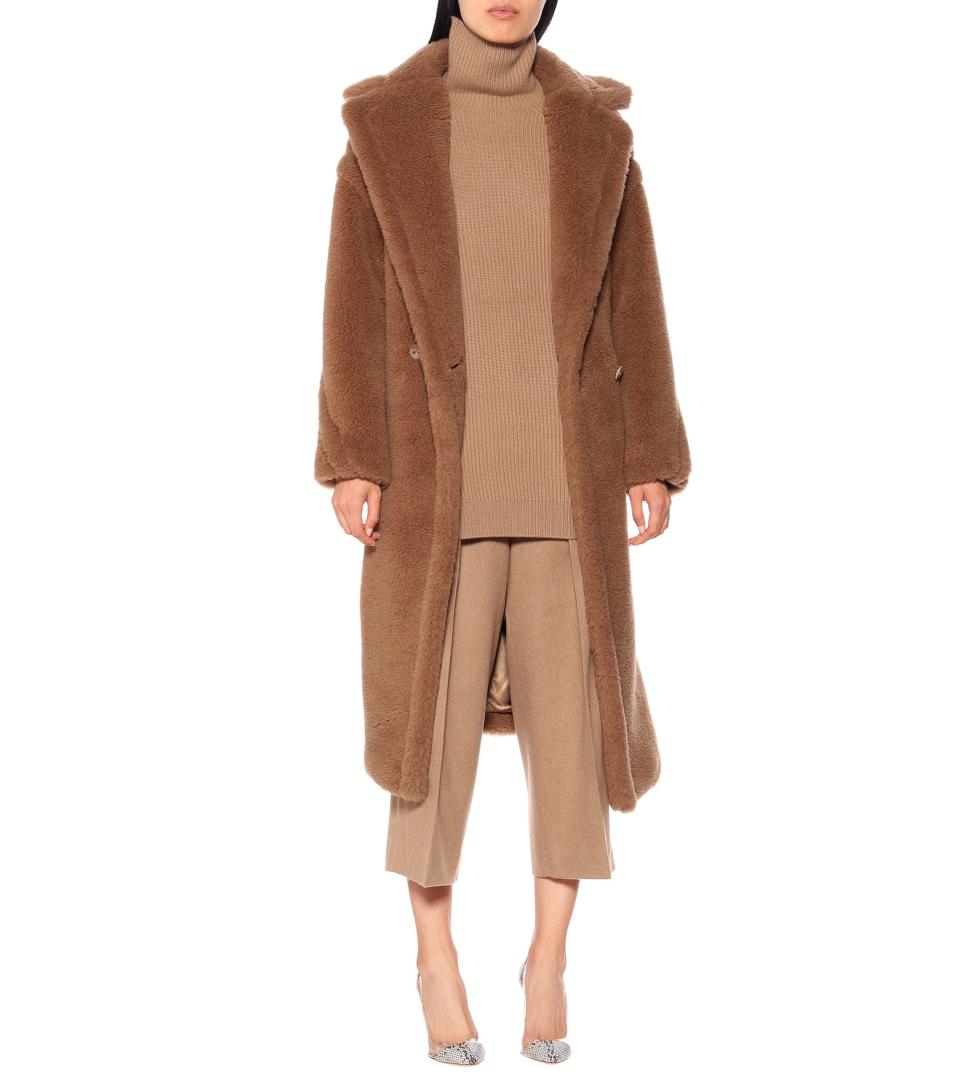 Teddy Bear Icon Camel Hair Coat