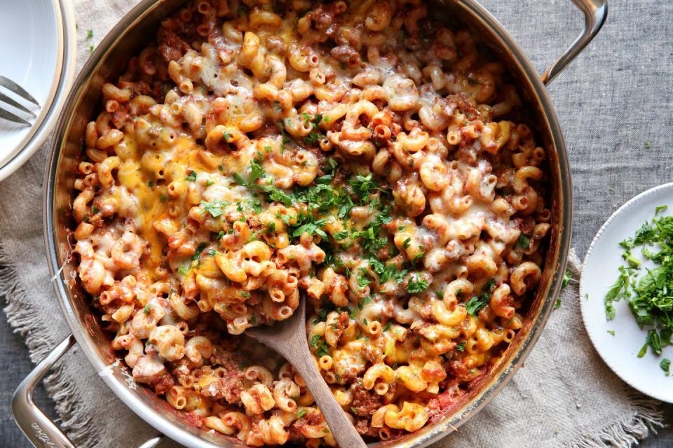 Skillet Cheeseburger Mac and Cheese