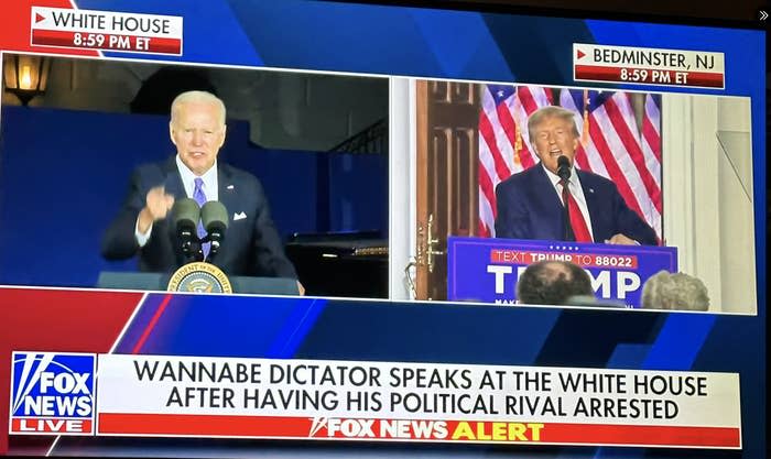 "Wannabe dictator speaks at the White House"