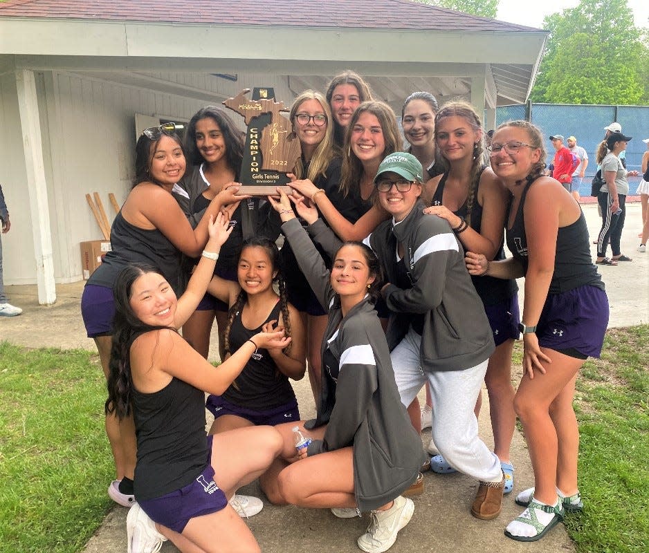 The Lakeview girls tennis team finished as regional champs and have advanced to the MHSAA Division 2 Girls Tennis State Meet.