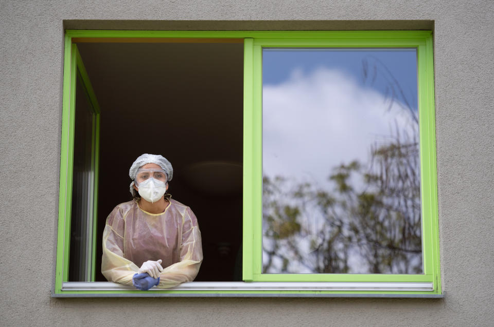 Gabriela Aldama, Ärztin auf der Quarantäne-Station der Stadtmission (Bild: Christophe Gateau/dpa)