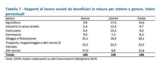 Settori lavoro Rdc (Photo: Anpal)