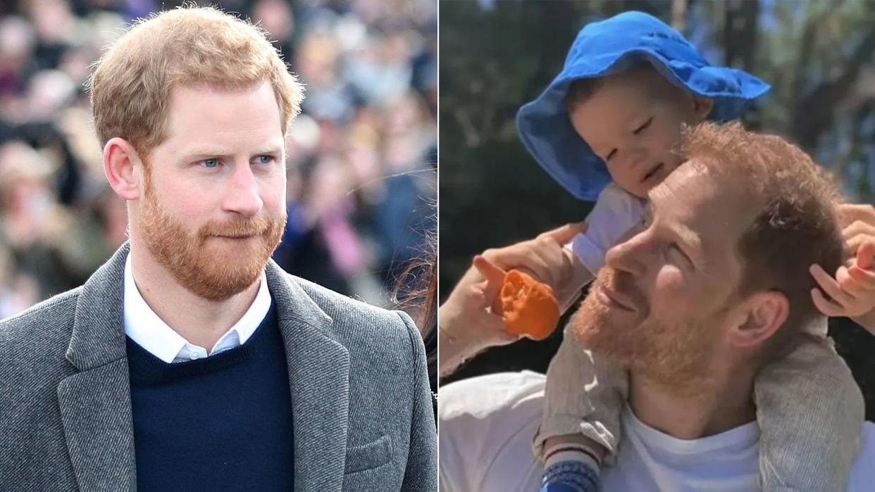 Prince Harry and Harry with Archie