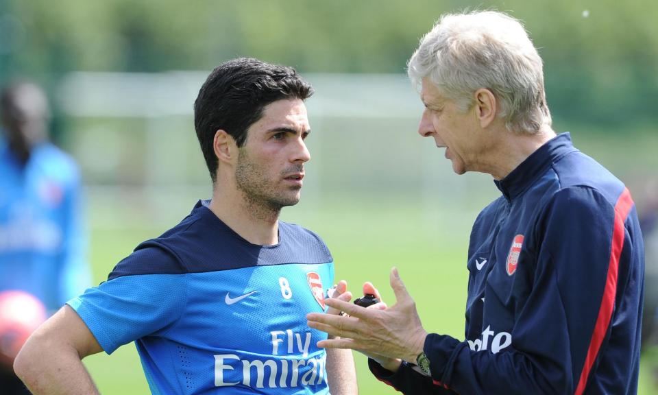 <span>Mikel Arteta has sought advice from his former manager Arsène Wenger.</span><span>Photograph: David Price/Arsenal FC/Getty Images</span>
