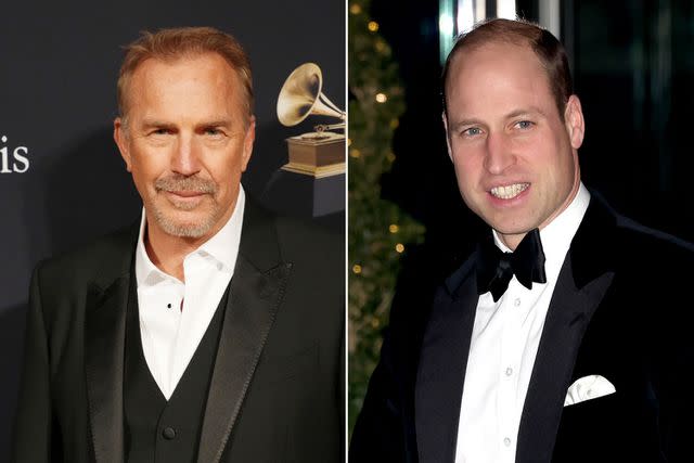 <p>Getty; Filmmagic</p> Kevin Costner and Prince William