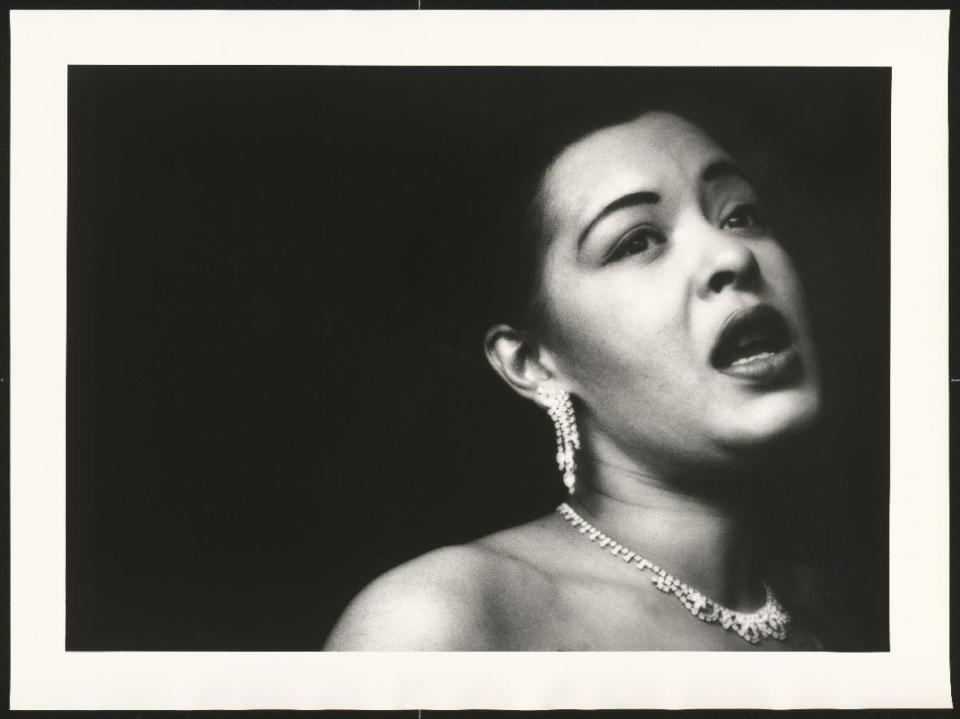 This handout photo provided by the National Portrait Gallery, taken in 1951, shows Billie Holiday, by Bob Willoughby. Curators at the National Portrait Gallery want to know what it means to be cool. They have been studying the uniquely American concept of “cool” and how it became a global export, and the museum now is bringing together 100 photographs of people who helped create the idea of “cool” as a name for rebellion, self-expression, charisma, edge and mystery. It includes musicians, actors, singers, athletes, comedians, activists and writers as photographed by Richard Avedon, Annie Leibovitz and others. (AP Photo/Bob Willoughby, National Portrait Gallery)
