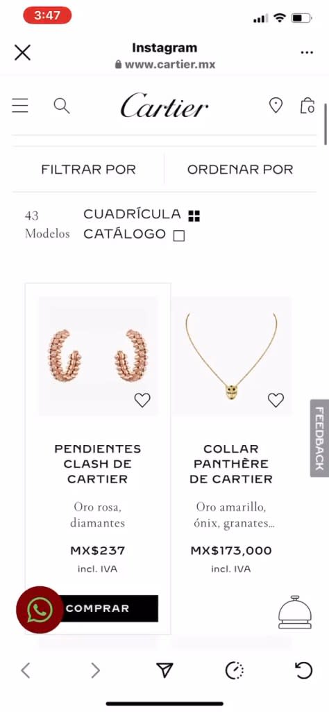 A glitch on the Cartier website in Mexico priced the $14,000 diamond gold at just $14. @LordeDandy/X