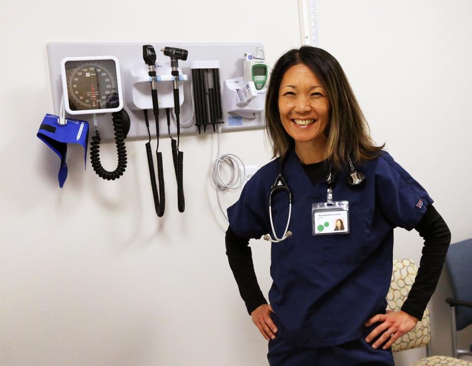 Dr. Reiko Johnson, seen Thursday, Dec. 1, 2022, is starting a free medical clinic, initially at Cross Roads House in Portsmouth and the Willand Drive Warming Center in Somersworth, starting in January 2023.
