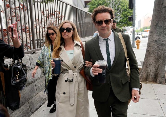 Bijou Phillips and Danny Masterson arriving to court.