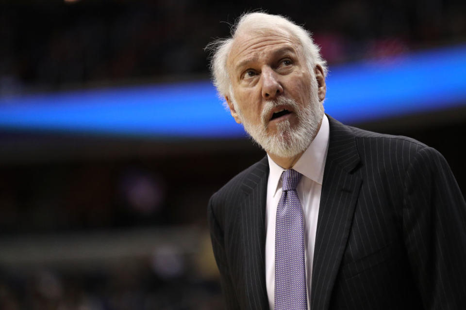 For the first time since the lockout-shortened 1998-99 season, Gregg Popovich’s Spurs won’t hit the 50-win mark. (Getty)