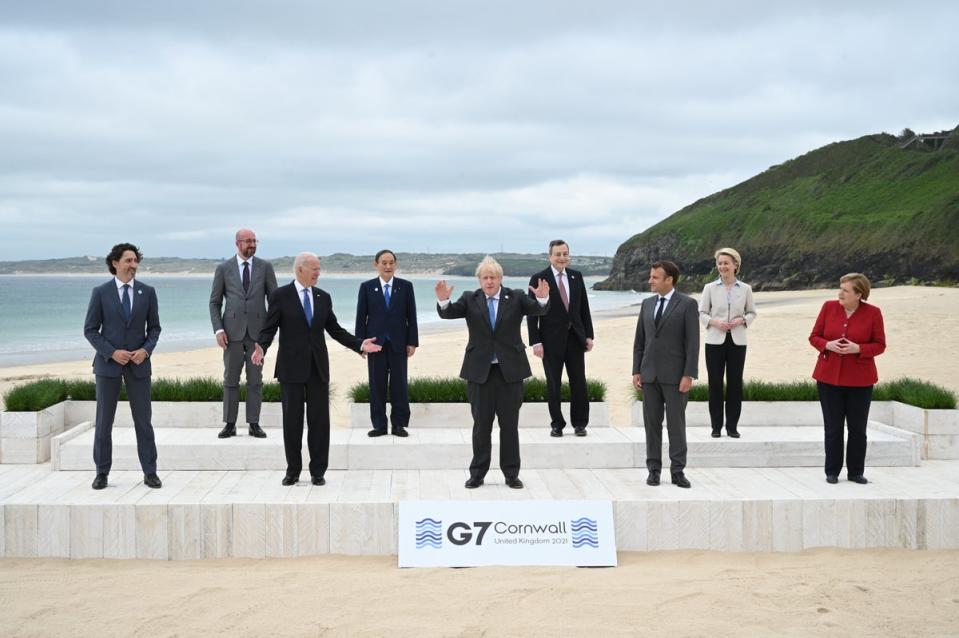 Biden and Merkel attended the G7 summit in Cornwall, UK together in 2021 (Getty Images)