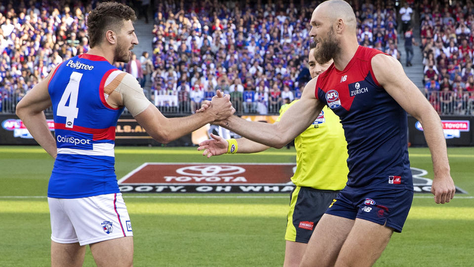 The 2021 AFL grand final attracted massive ratings in comparison to previous. years, prompting the league to consider another twilight decider. (Photo by Dylan Burns/AFL Photos via Getty Images)