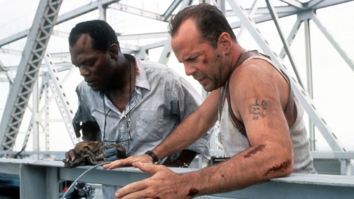 Samuel L. Jackson and Bruce Willis in Die Hard with a Vengeance.