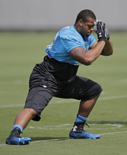 Greg Hardy is expected to play Sunday against the Lions. (AP)