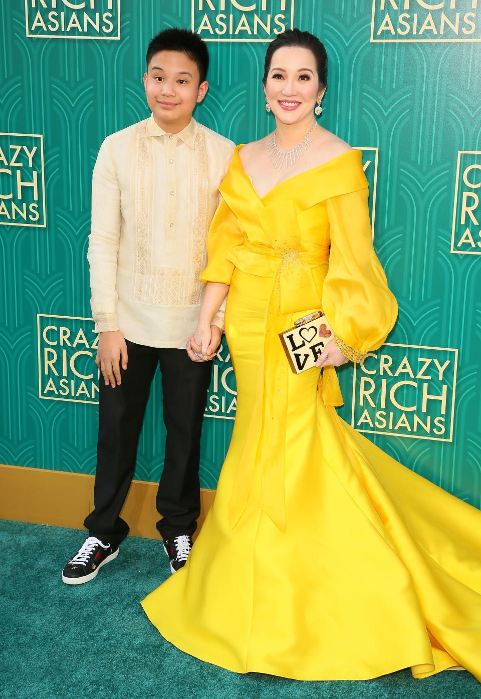 Actress Kris Aquino (right) and her son actor Bimby Aquino Yap (Photo: JEAN-BAPTISTE LACROIX via Getty Images)