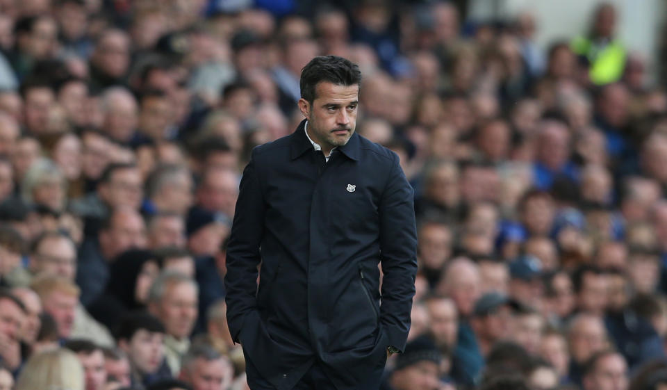 LIVERPOOL, ENGLAND - OCTOBER 19: Everton manager Marco Silva during the Premier League match between Everton FC and West Ham United at Goodison Park on October 19, 2019 in Liverpool, United Kingdom. (Photo by Rob Newell - CameraSport via Getty Images)