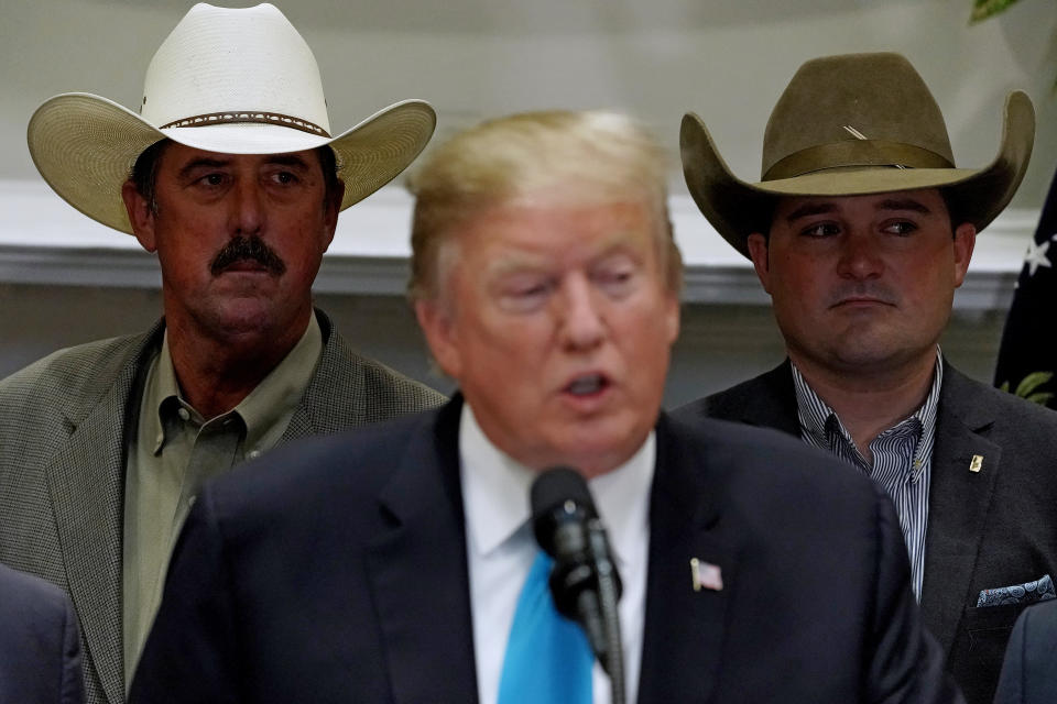U.S. President Donald Trump delivers remarks in support of farmers and ranchers in the Roosevelt Room at the White House May 23, 2019. (Photo: Chip Somodevilla/Getty Images)