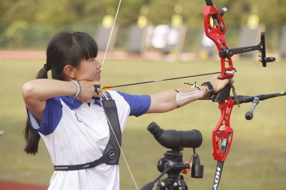 林嘉妤摘下女團和個人雙金。摘自亞洲射箭總會官網