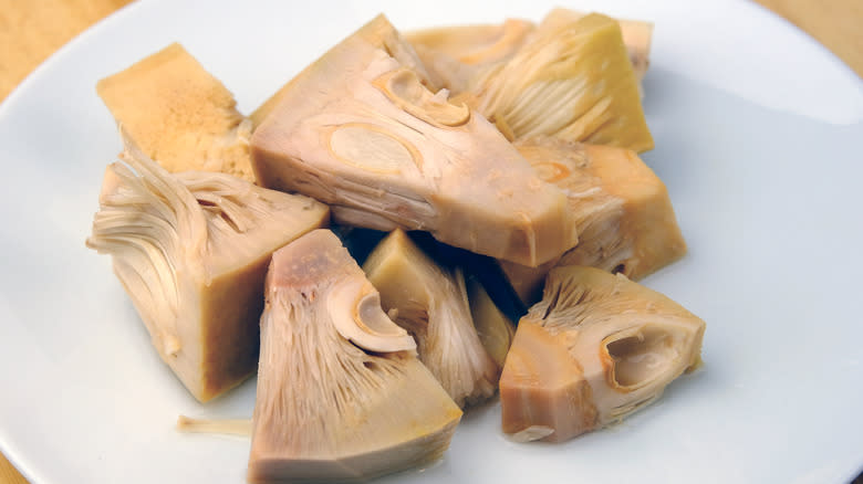 chunks of jackfruit on a plate