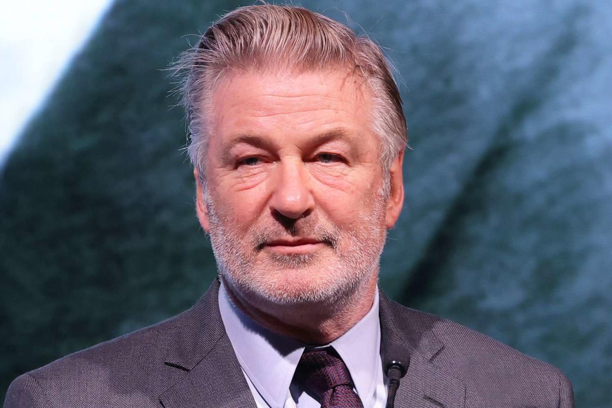 <p>Mike Coppola/Getty </p> Alec Baldwin in 2022