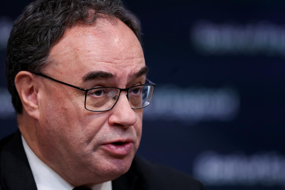 Andrew Bailey has said further ‘global shocks’ are a major threat to the UK economy (Hannah McKay/PA) (PA Wire)