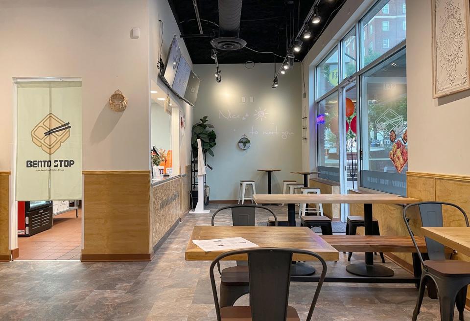 The service counter and dining area at Bento Stop in downtown Athens, Ga. on Thursday, May 9, 2024.