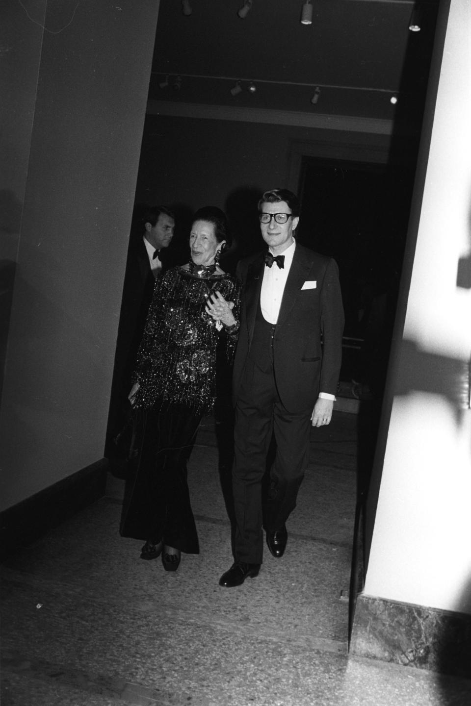 Diana Vreeland and Yves Saint Laurent, 1983.