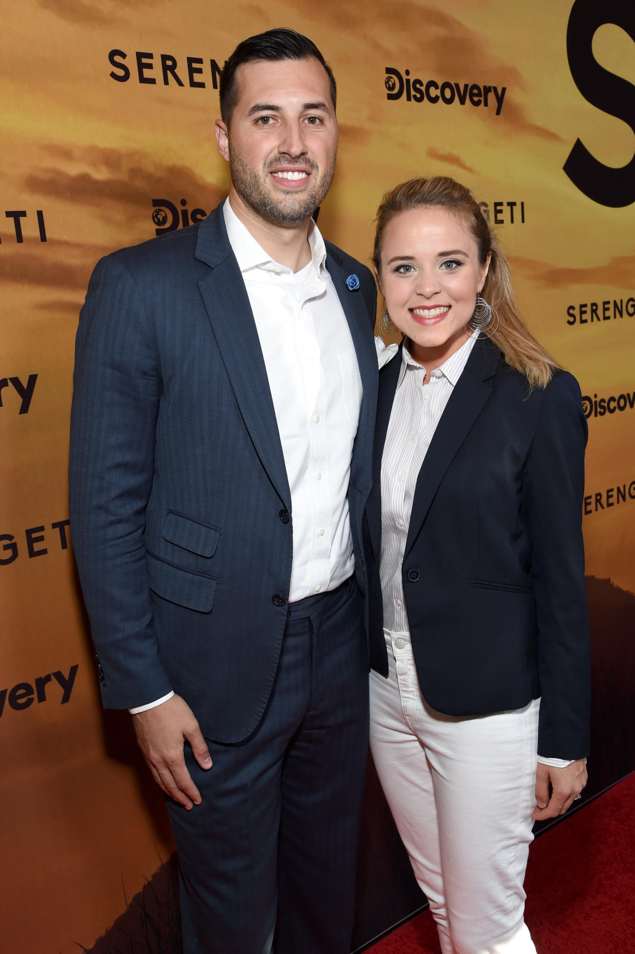 Jinger Duggar Vuolo and her husband, Jeremy Vuolo. (Photo: Michael Kovac/Getty Images for Discovery Channel)