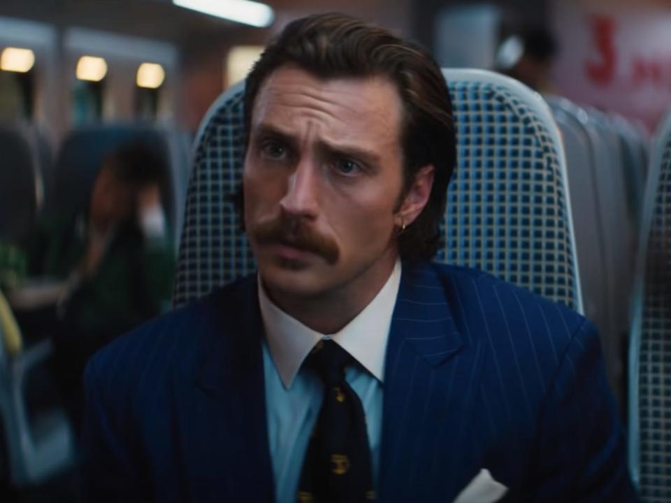 Aaron Taylor-Johnson as Tangerine in "Bullet Train."