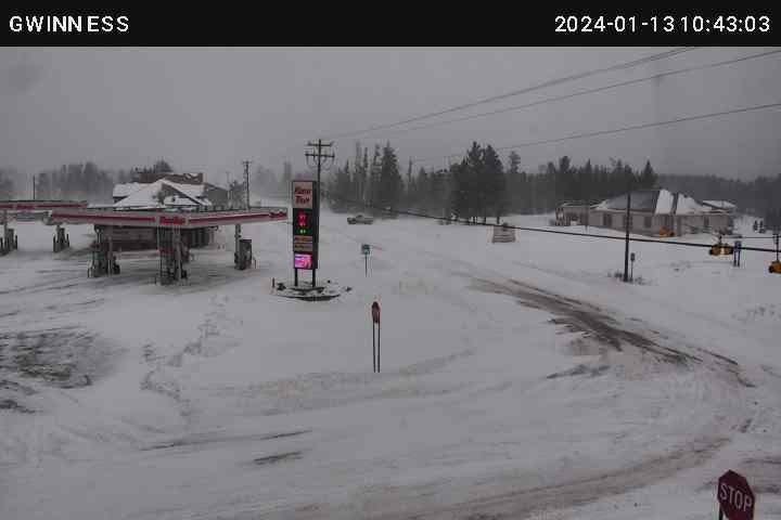 Michigan Department of Transportation traffic cameras show Gwinn in the Upper Peninsula on Saturday, Jan. 13, 2024.