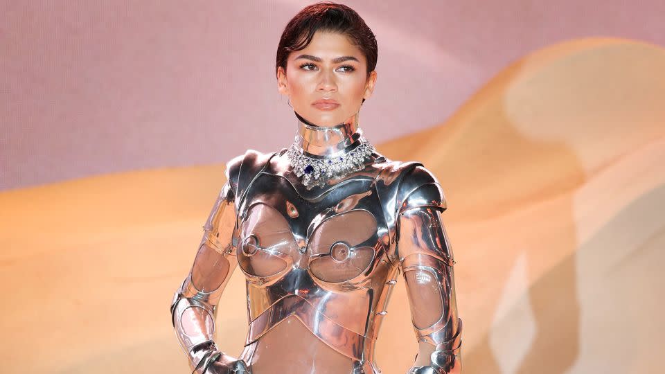 Zendaya in archival Thierry Mugler. - Daniel Leal/AFP/Getty Images