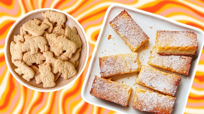 animal crackers and dessert bars