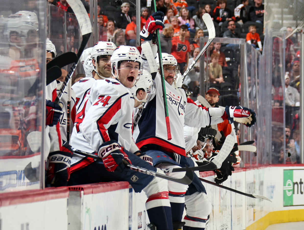 The Capitals will now face the Presidents' Trophy-winning New York Rangers in the First Round of the 2024 Stanley Cup Playoffs. (Photo by Len Redkoles/NHLI via Getty Images)