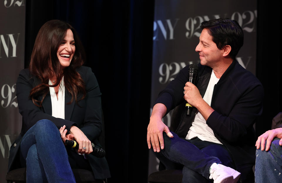 NEW YORK, NEW YORK - FEBRUARY 27: Directors Lauren Levy Neustadter and Scott Neustadter attend the "Daisy Jones & The Six" advance screening and cast & creators in conversation with Caitlin Brody at The 92nd Street Y on February 27, 2023 in New York City. (Photo by Arturo Holmes/Getty Images)