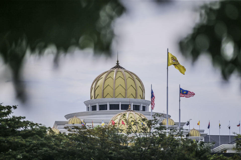 A general picture of the National Palace during the special meeting of the Malay Rulers October 25, 2020. — Picture by Hari Anggara