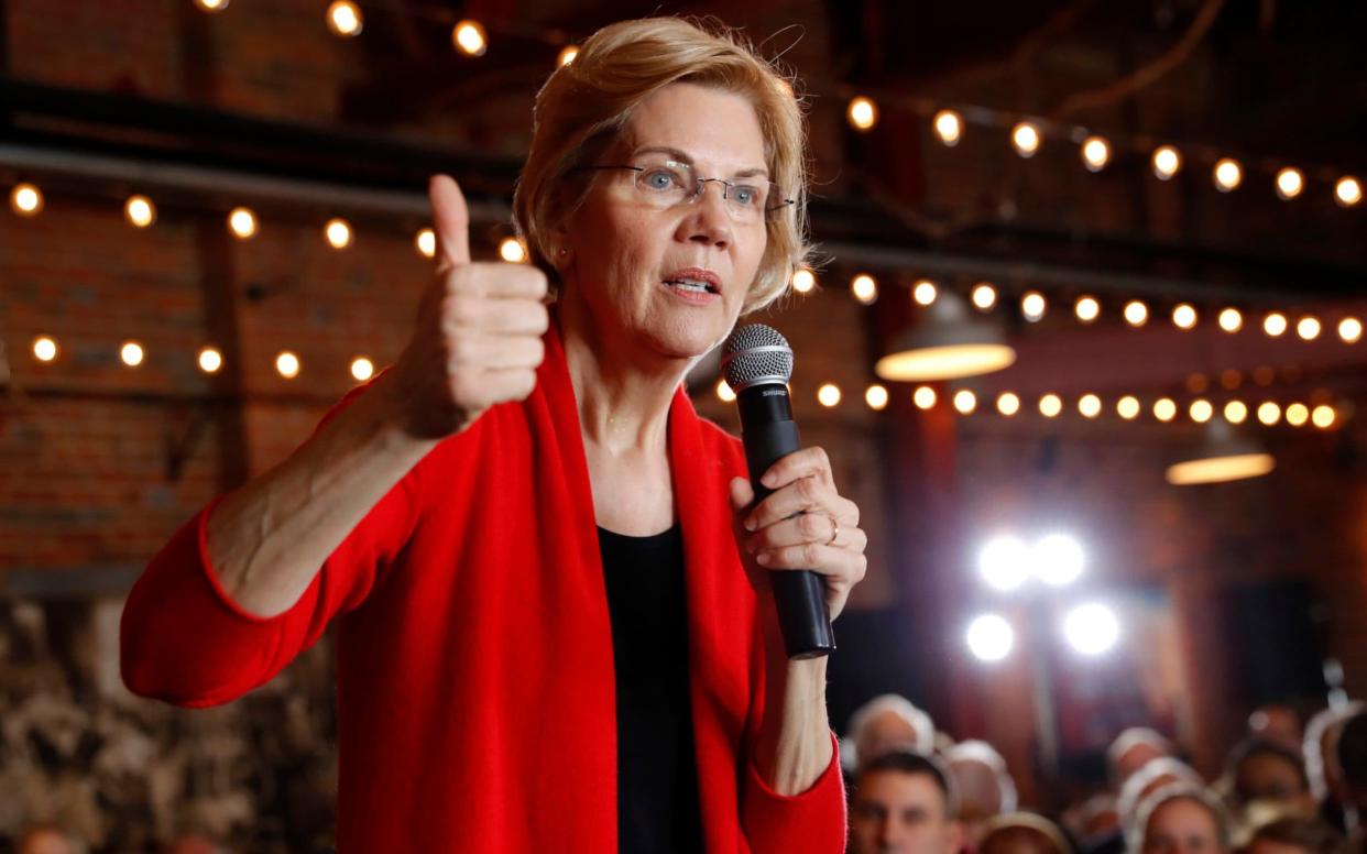 Elizabeth Warren is part of a crowded Democrat field - AP