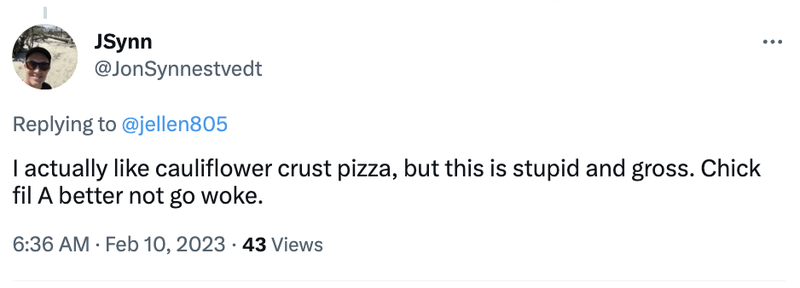 Pizza is fine, but a woke sandwich isn’t. 