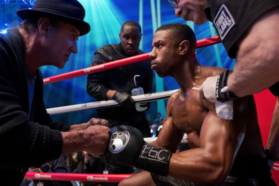 Sylvester Stallone und Michael B Jordan in „Creed II – Rocky’s Legacy”. (MGM)