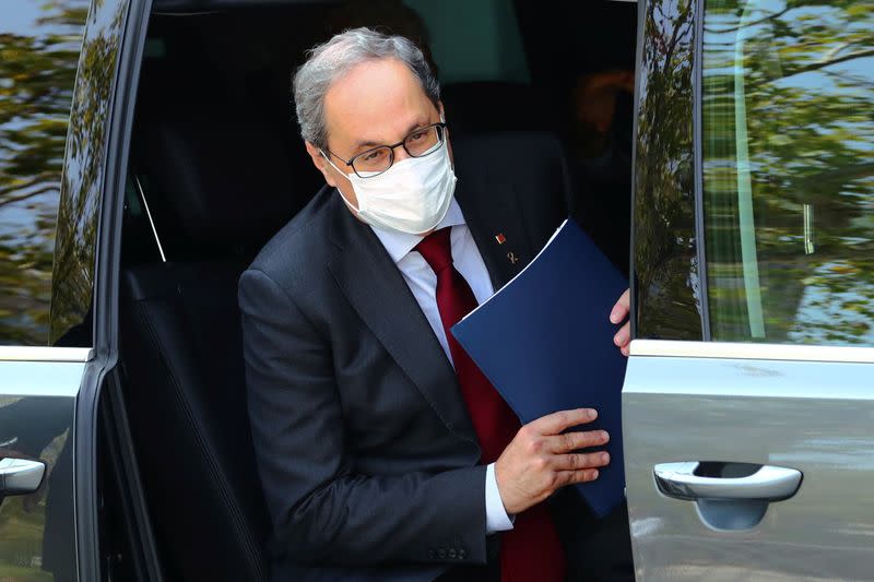 Catalonia's regional leader Quim Torra attends Spain's Supreme Court session in Madrid