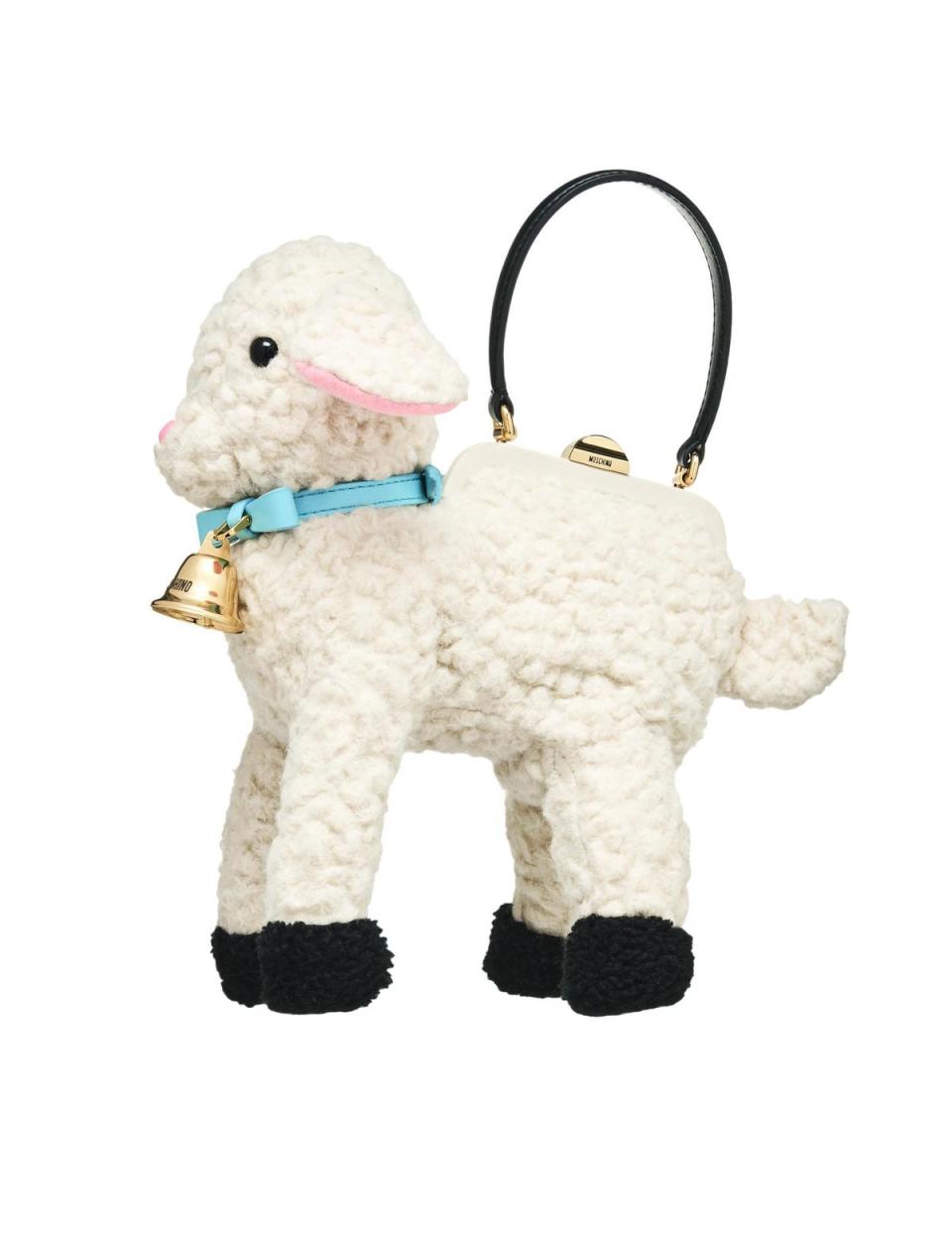 綿羊造型手拿包 NT$38,800 MOSCHINO。（MOSCHINO提供）