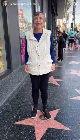 <p>Jennifer Garner/Instagram</p> Jennifer Garner's mom Patricia visits her star on the Hollywood Walk of Fame